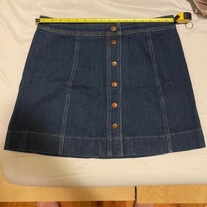 Denim skirt button front